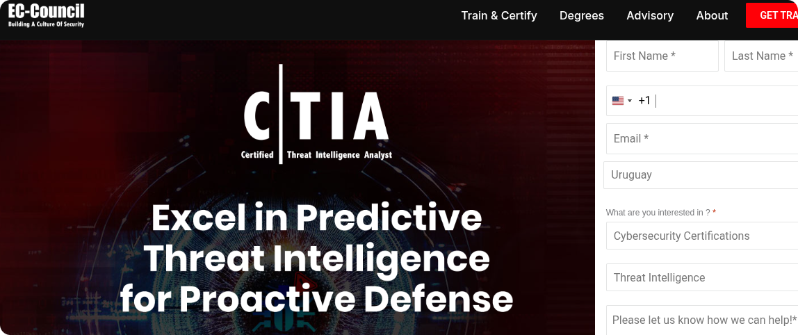 EC-Council Certified Threat Intelligence Analyst (CTIA)