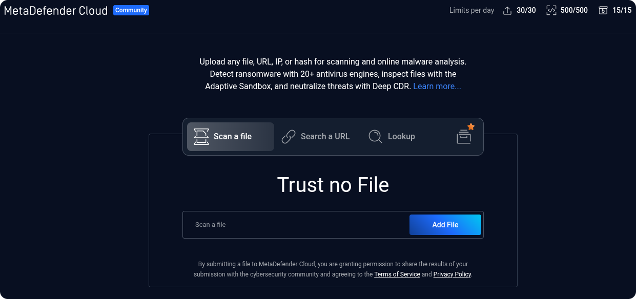 OPSWAT MetaDefender Cloud: Multi-Engine Scanning