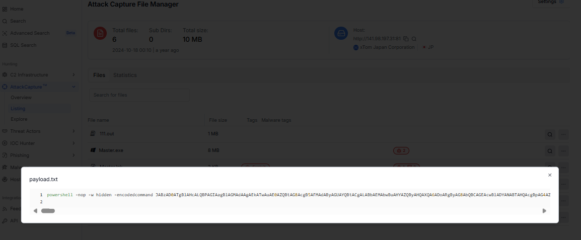 Figure 12: Second stage of PowerShell obfuscated Cobalt Strike payload