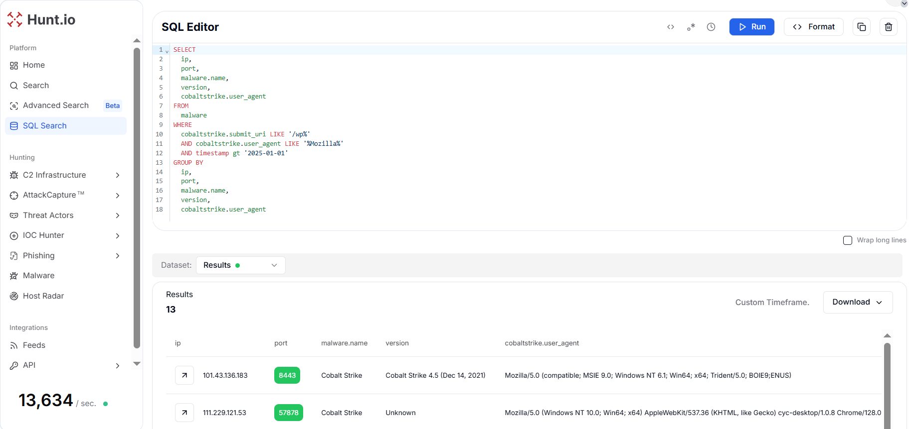 Figure 9. The WordPress-like submit URIs and browser UA operators use CMS paths to camouflage beacon callbacks