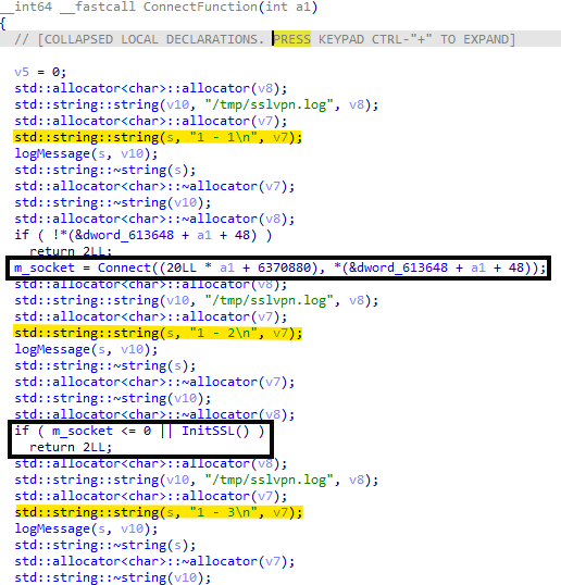 Fig. 08a: Sample logMessage() calls and log entries