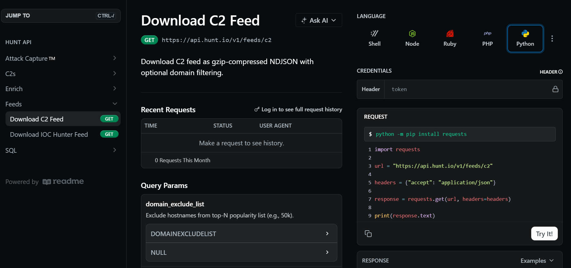 Fig. 05. API-delivered NDJSON C2 feed format used for automated ingestion