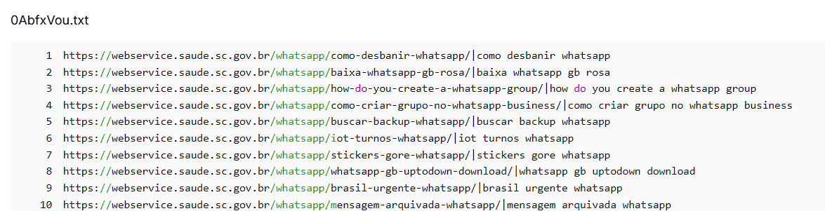 Figure 0.7 AttackCapture™ file viewer showing generated malicious URLs